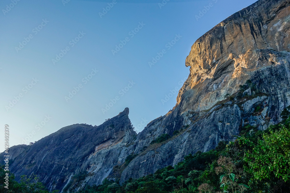 huge Pedra do Bau rock formation, in Sao Bento do Sapucai, Sao Paulo state, Brazil