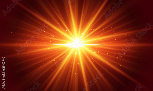 vector abstract background with a sunburst design with sparkling lights