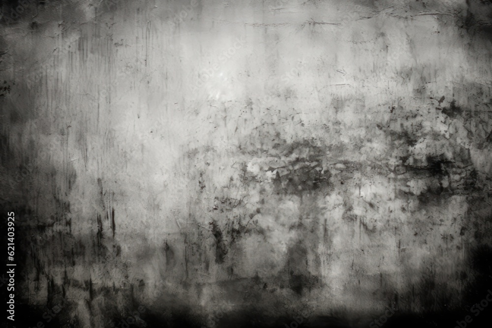 Fototapeta premium Grunge Wall: Black & White Photo of Urban Decay Generative AI