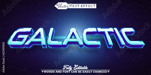Space Galactic Vector Editable Text Effect Template photo