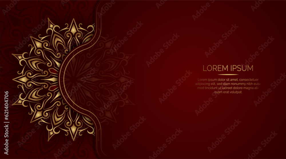 luxury background with golden mandala ornament