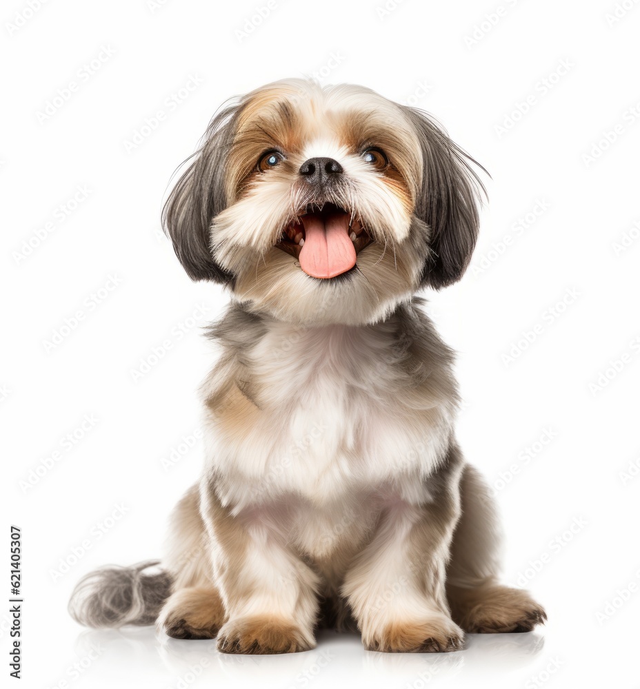 Adorable Shih Tzu Sitting Quietly with its Mouth Open Generative AI Adorable Shih Tzu Sitting Quietly with its Mouth Open Generative AI