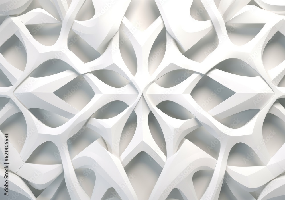 Modern White Arabic Geometric Design - Make Your Space Stand Out Generative AI Modern White Arabic Geometric Design - Make Your Space Stand Out Generative AI