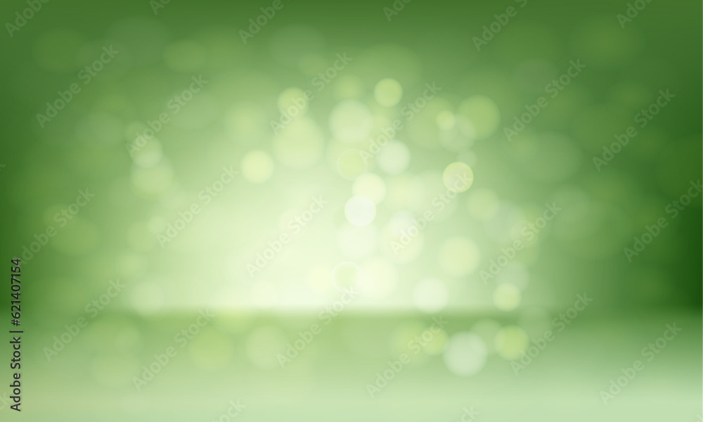 Obraz premium Vector green blurred background with defocused light effect