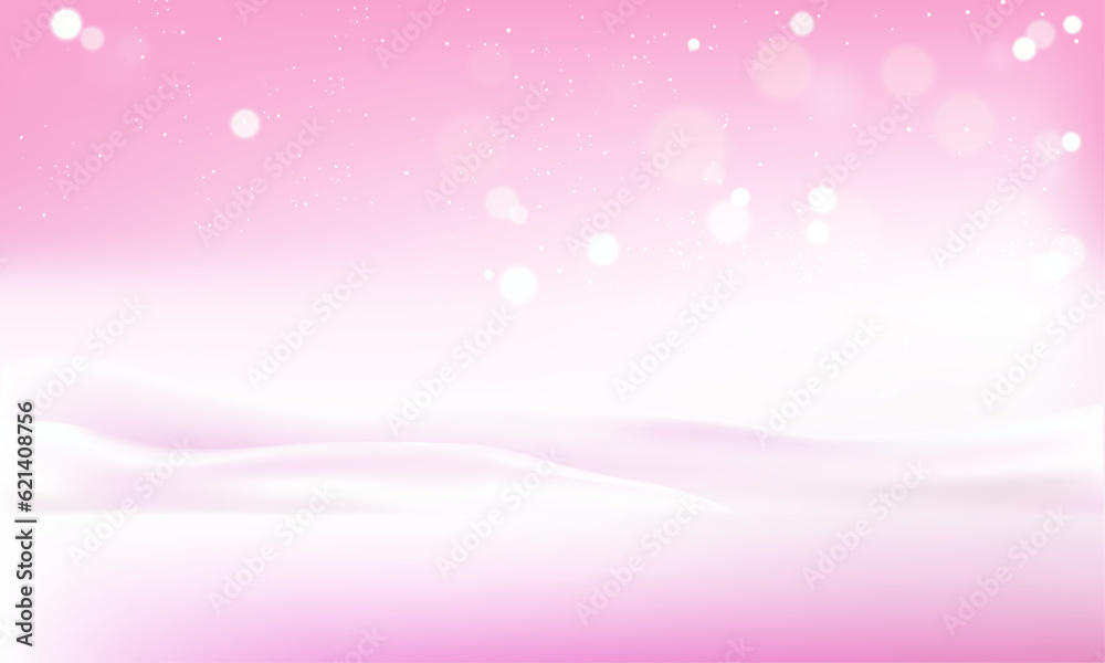 Vector white and pink gradient soft abstract background scene realistic illustration concept. light flowing lines up