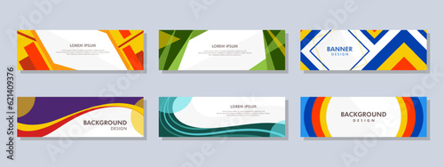 Abstract banner design. Vector shaped background. Modern Graphic Template Banner pattern for social media and web sites.
