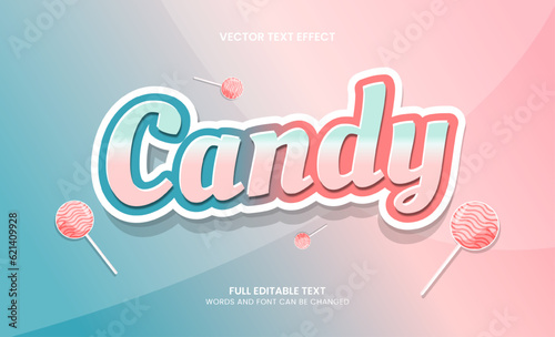 Candy 3d colorful Editable text effect