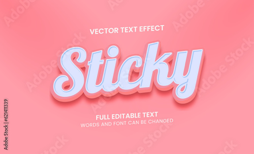 Sticky 3d colorful Editable text effect