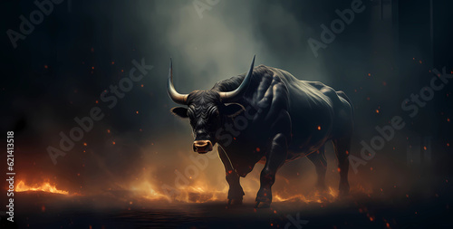 Bull background. © Worldillustrator