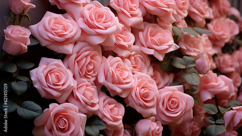 Fotografiet pink roses bouquet  HD 8K wallpaper Stock Photographic Image