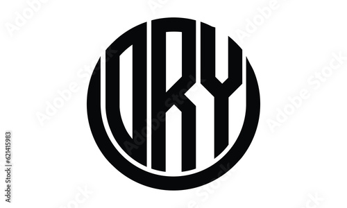 OSY shield in circle logo design vector template. lettermrk, wordmark, monogram symbol on white background.	