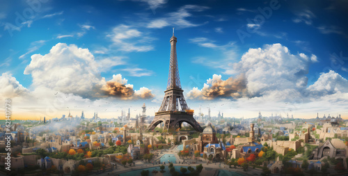 Eiffel Tower background.
