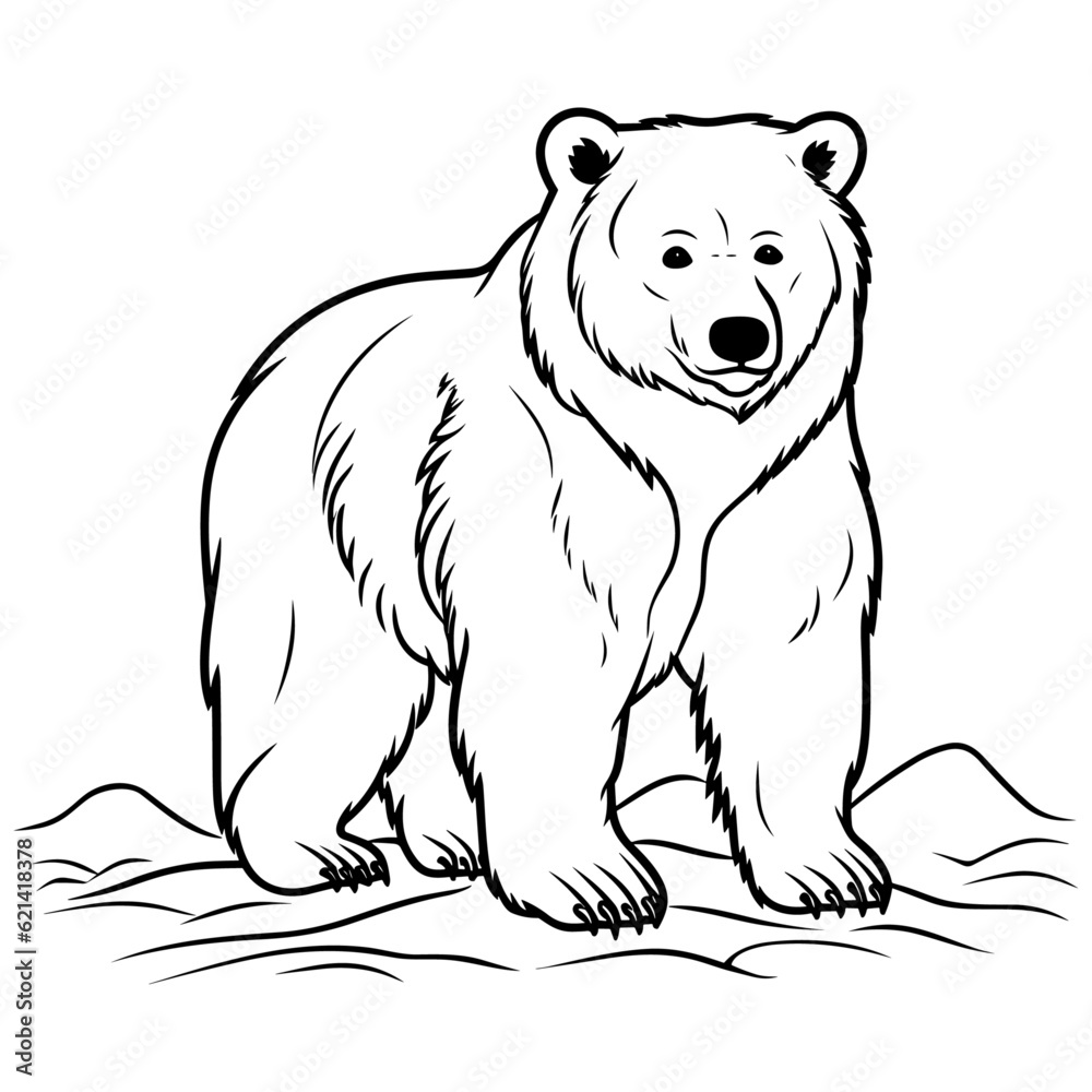 Bear coloring page Bear coloring page