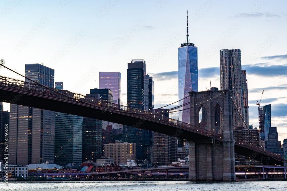 Fototapeta premium city bridge and city skyline