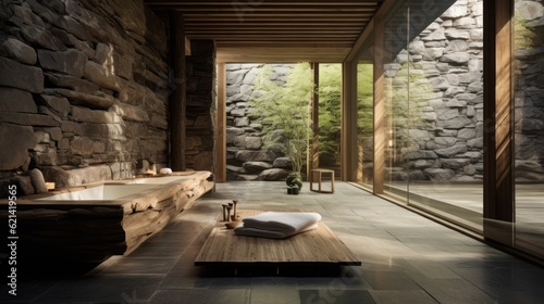 Spa retreat within the villa  complete with a sauna  steam room  massage rooms  and a relaxation lounge.