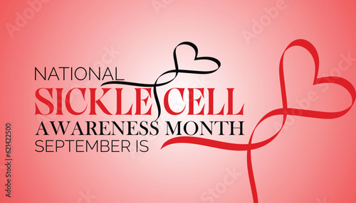 Vector illustration on the theme of Sickle Cell disease awareness month. observed each year on september.banner design template Vector illustration background design.