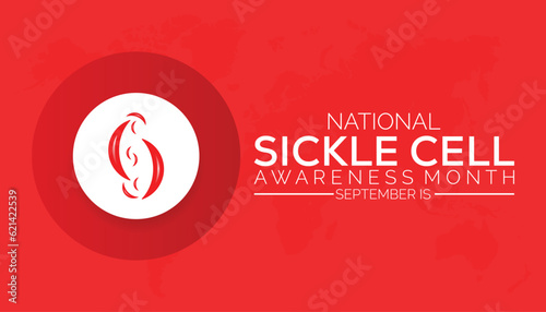 Vector illustration on the theme of Sickle Cell disease awareness month. observed each year on september.banner design template Vector illustration background design.