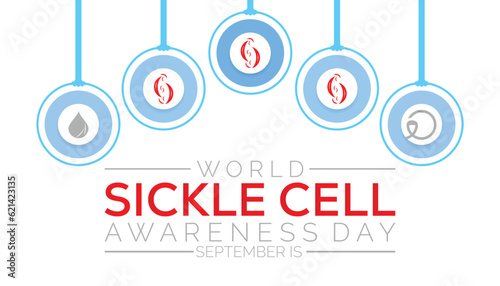 Vector illustration on the theme of World Sickle Cell day observed each year.banner design template Vector illustration background design.