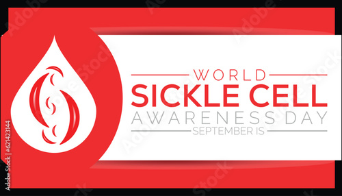 Vector illustration on the theme of World Sickle Cell day observed each year.banner design template Vector illustration background design.