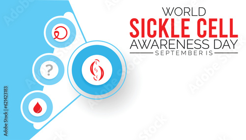 Vector illustration on the theme of World Sickle Cell day observed each year.banner design template Vector illustration background design.