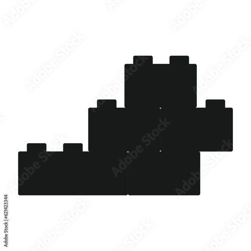 Building block icon vector