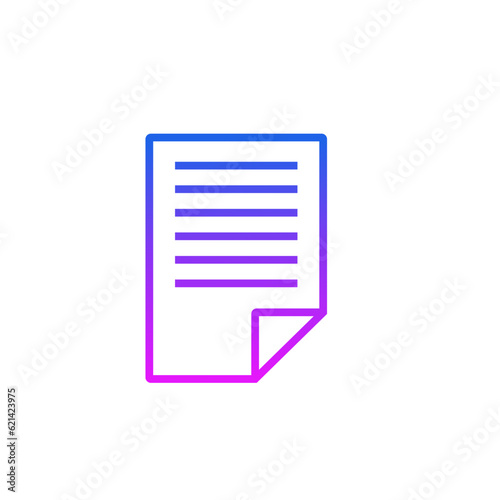 Gradient Document File Icon © Lettereman