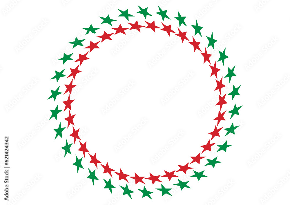 frame made of stars 