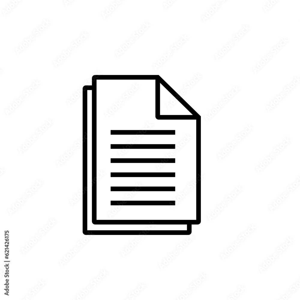 Document File Outline Icon Document File Outline Icon