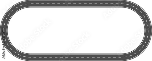 道路の交通イラストによる素材セット