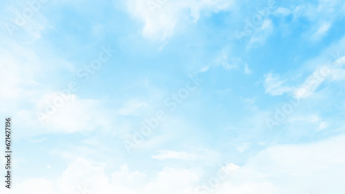 Summer blue sky cloud gradient light white background. Beauty clear cloudy in sunshine calm bright winter air background. Gloomy vivid cyan landscape in environment day horizon skyline view. Vectot.