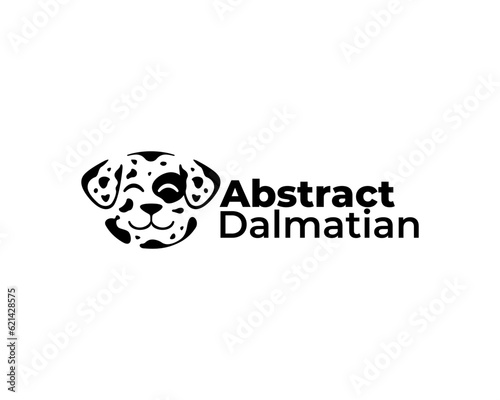 illustration of abstract dalmatian head	
