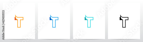  Peeled Sheet Letter Logo Design T