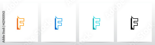  Peeled Sheet Letter Logo Design F