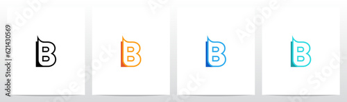  Peeled Sheet Letter Logo Design B