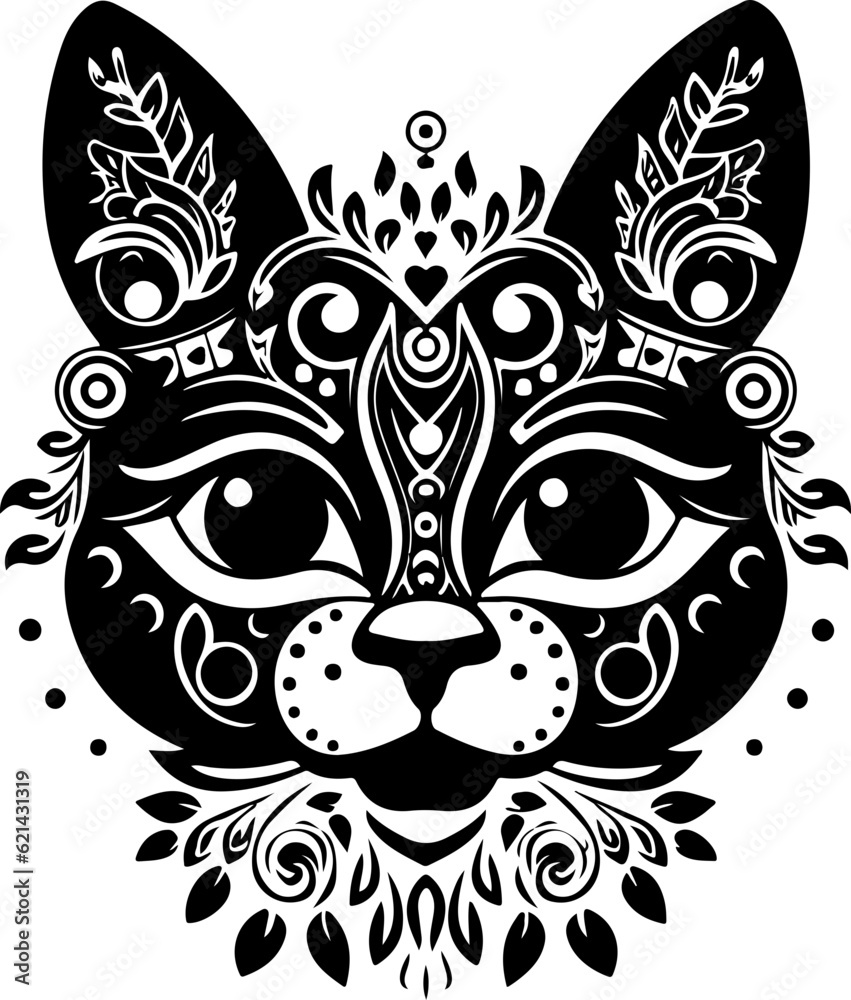 Cat Mandala SVG, cat silhouette svg, cat svg, cat face svg, cat mom svg ...