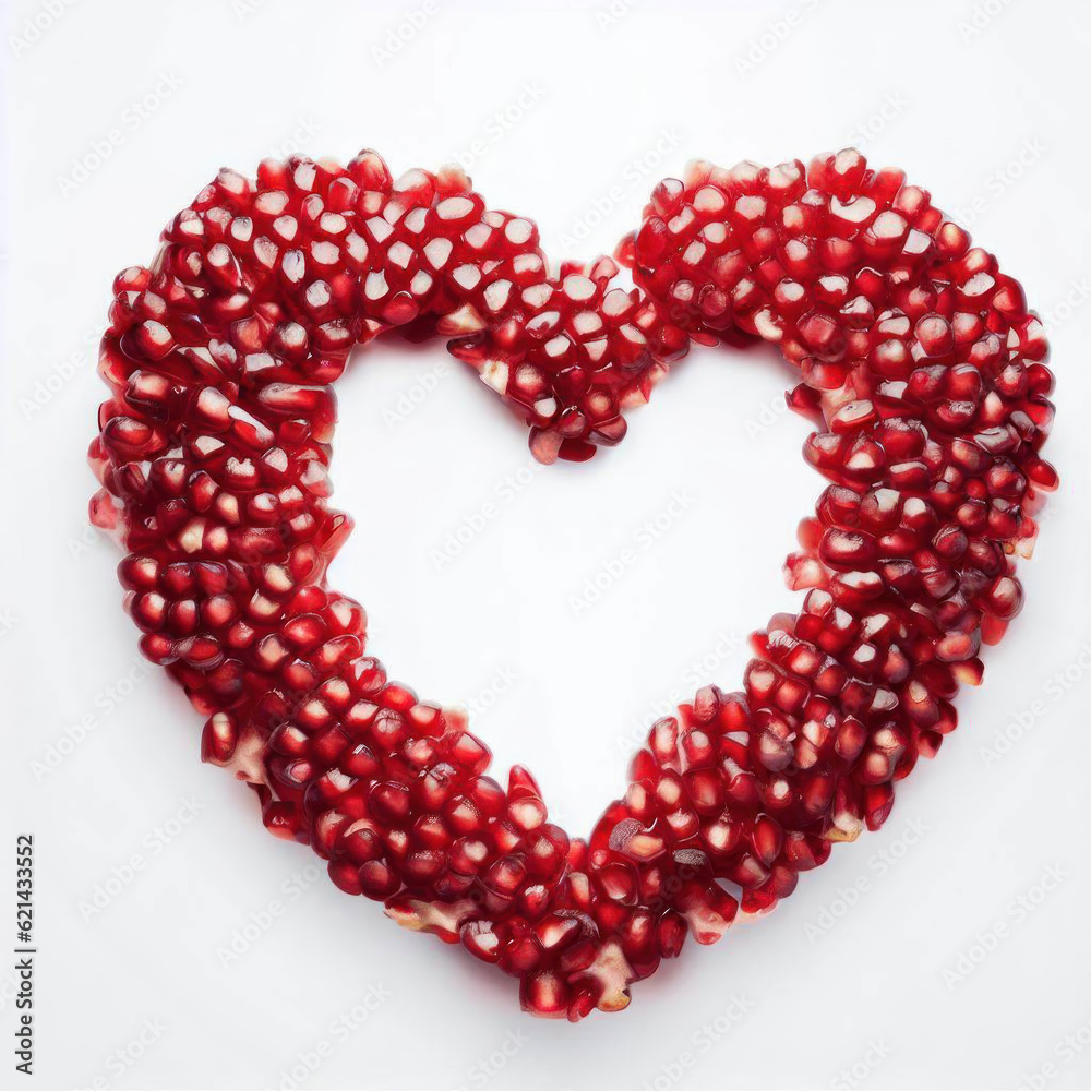 Pomegranate Passion: Heart-Shaped Seeds, Generative AI Pomegranate Passion: Heart-Shaped Seeds, Generative AI