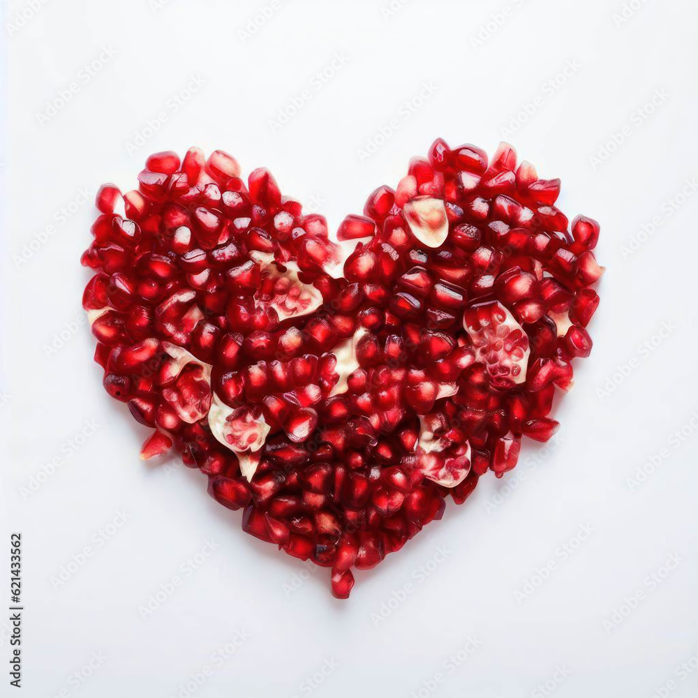Pomegranate Passion: Heart-Shaped Seeds, Generative AI Pomegranate Passion: Heart-Shaped Seeds, Generative AI