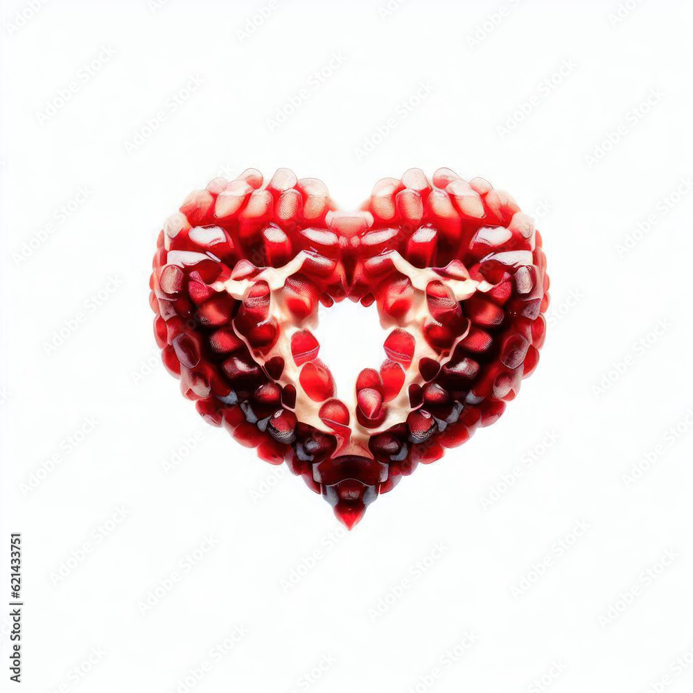 Pomegranate Passion: Heart-Shaped Seeds, Generative AI Pomegranate Passion: Heart-Shaped Seeds, Generative AI
