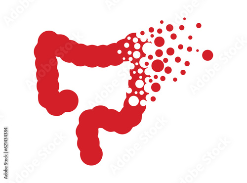 Dispersing gastrointestinal icon. Vector Illustrator.