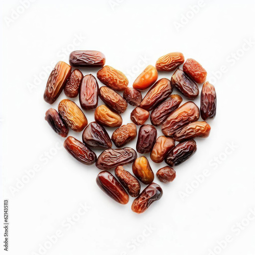 "Love's Bounty: Dried Date Heart Created by Generative AI"
