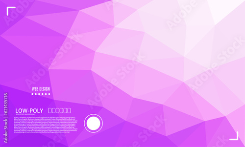 Magenta Crystal Mosaic Background, Faceted Polygonal Geometric Pattern with Soft Glow Gradient Color 