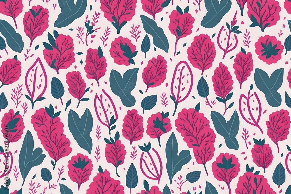 seamless pattern with flowers, Vector flower, Illustration Flower