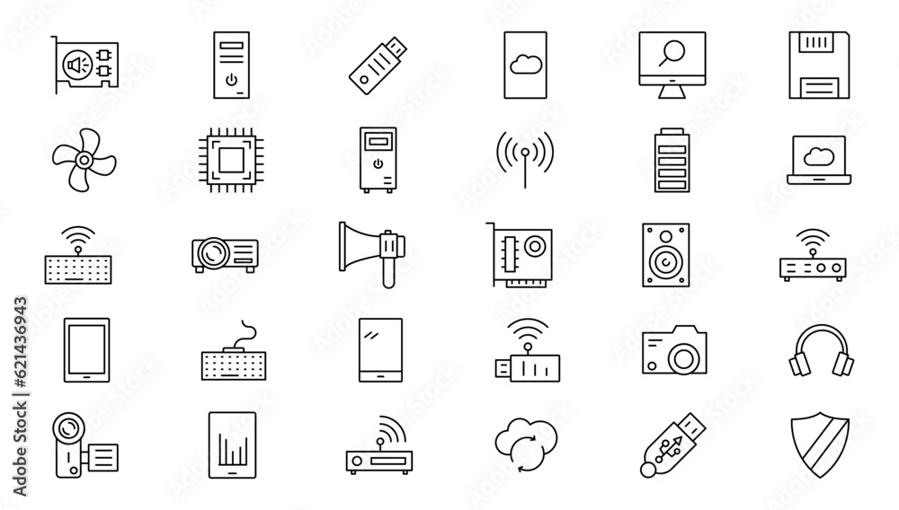 Internet computer line icon set. Website icon for contact icons. Computer, network, website, server, web design, hardware, software and more. Website set icon vector Internet computer line icon set. Website icon for contact icons. Computer, network, website, server, web design, hardware, software and more. Website set icon vector