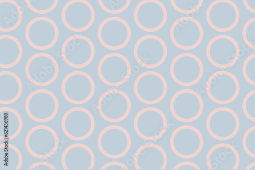 Abstract blue pattern with pink circles. Vector illustration.