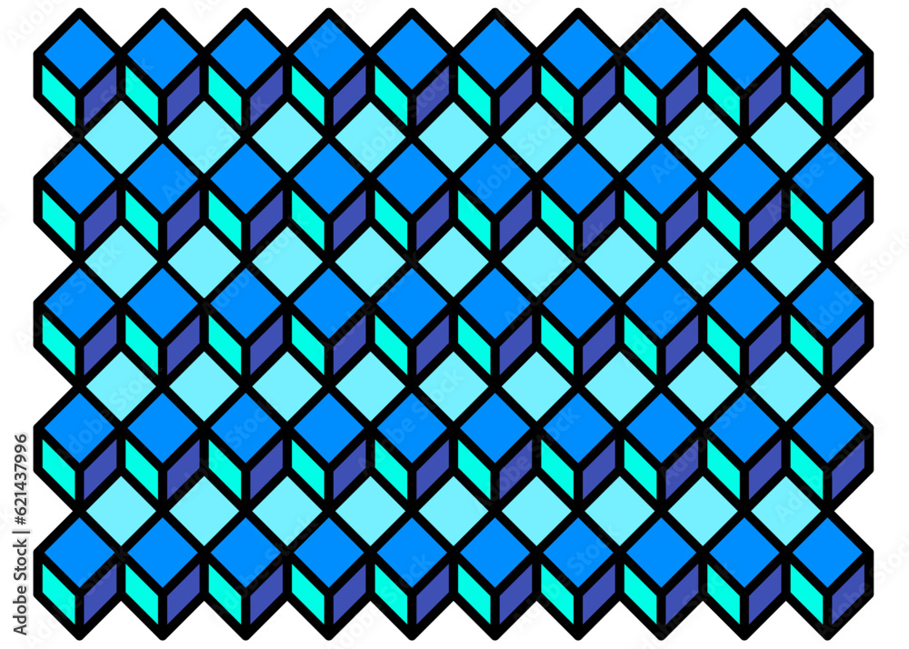 Fototapeta premium cube seamless pattern background and texture