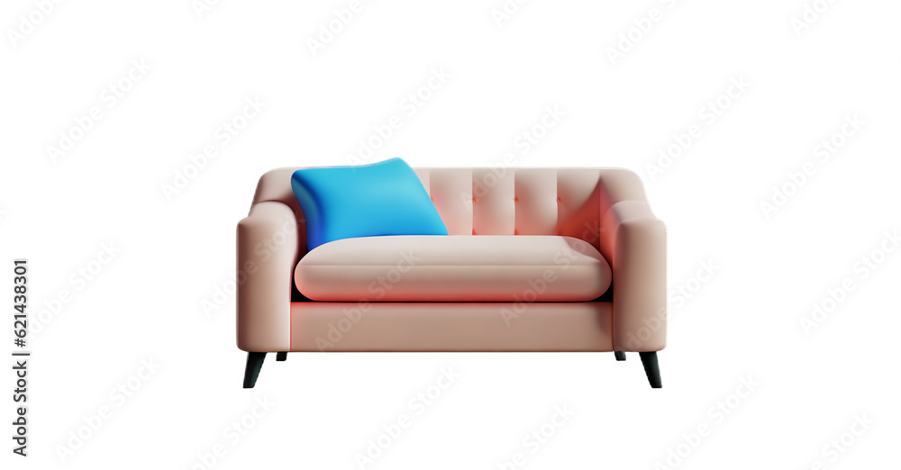 Modern sofa isolate on white background
