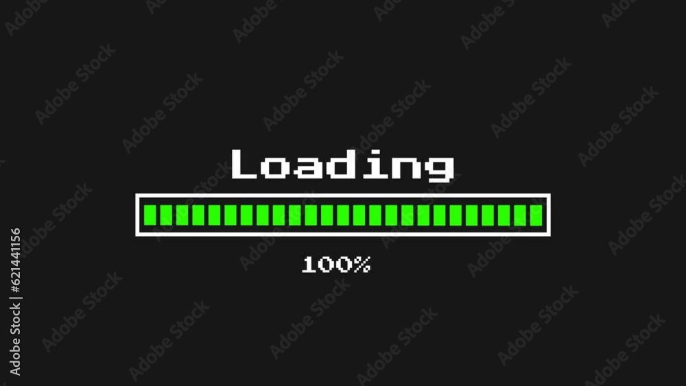 loading glitch text effect animation