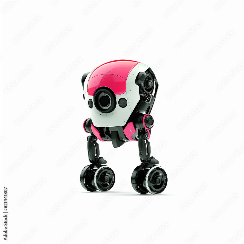 Isolated Mini Droid Robot Character Robotic Assistance Technology Artificial Intelligence 3D Bot Machine Isolated Mini Droid Robot Character Robotic Assistance Technology Artificial Intelligence 3D Bot Machine