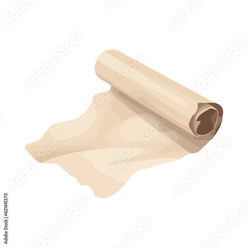 crumpled paper roll icon isolated