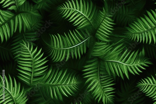 Fern Ferns Lush Green Seamless Texture Pattern Tiled Repeatable Tessellation Background Image